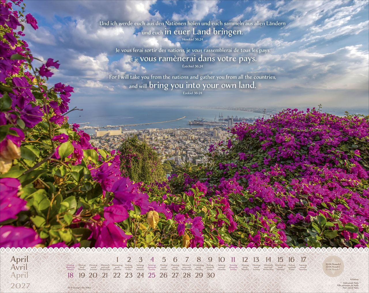 Israel Shalom 2027 – Super-Wandkalender