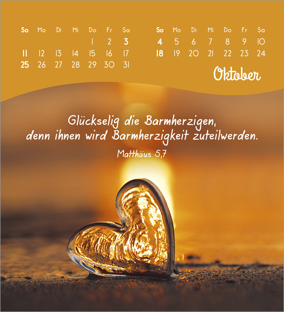 Von Herzen ein glückliches Jahr Tischkalender 2026