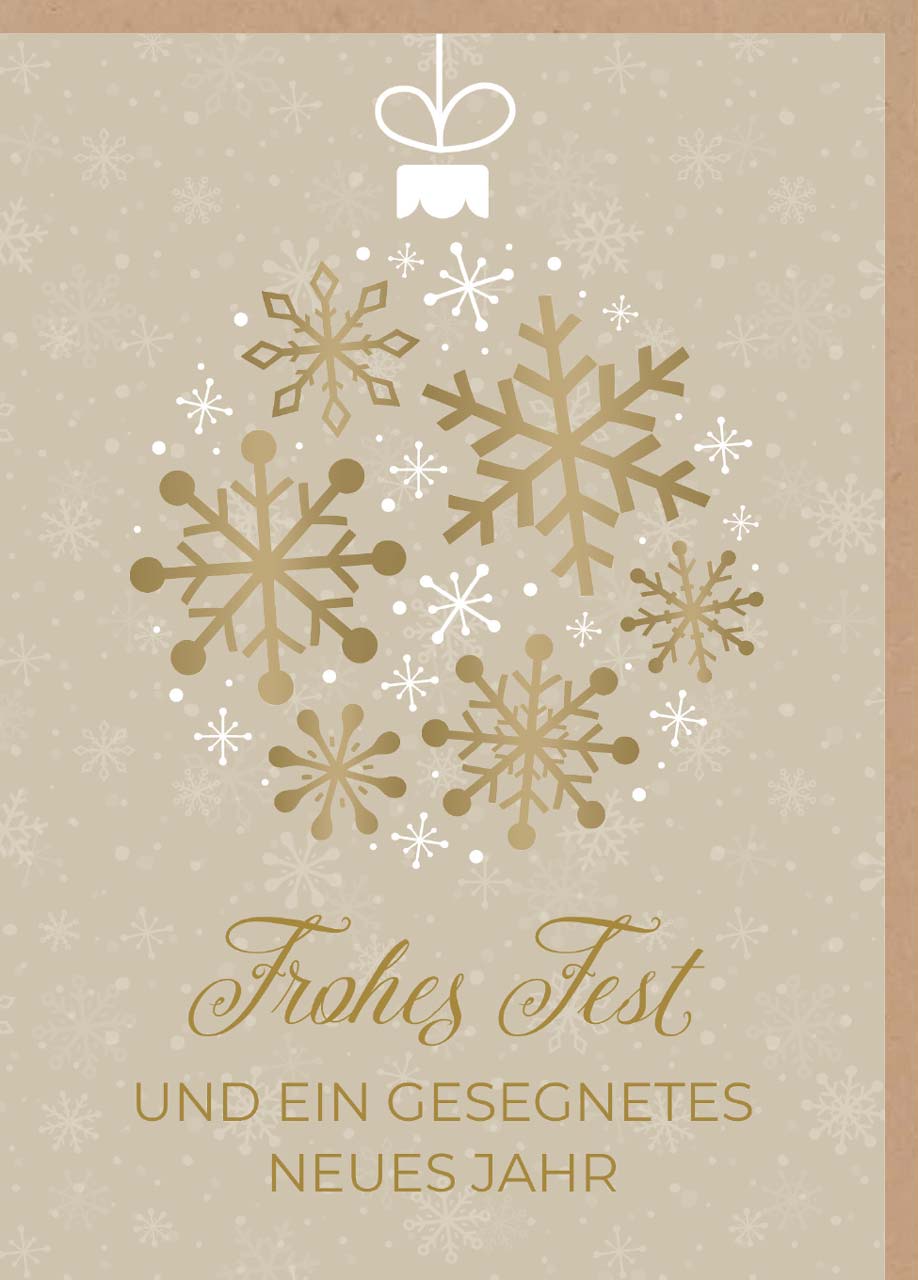 Faltkarte Christbaumkugel