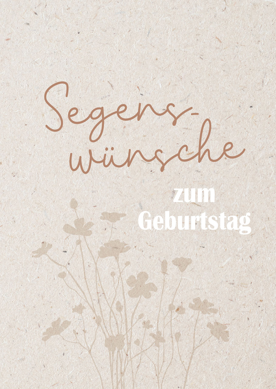 Postkarte Segenswünsche zum Geburtstag