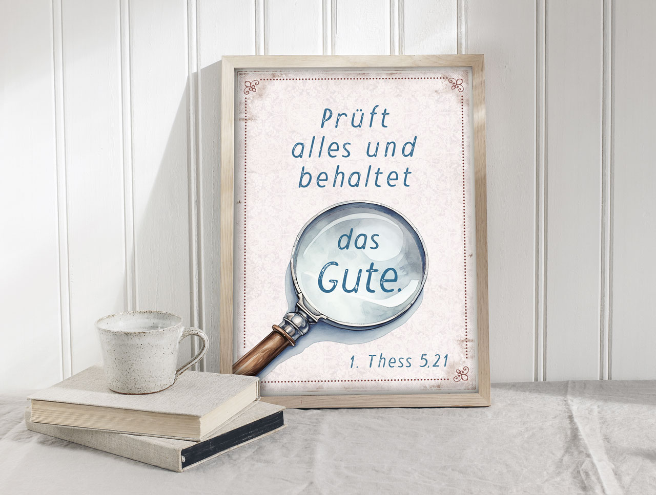 Poster Jahreslosung 2025 Lupe A4