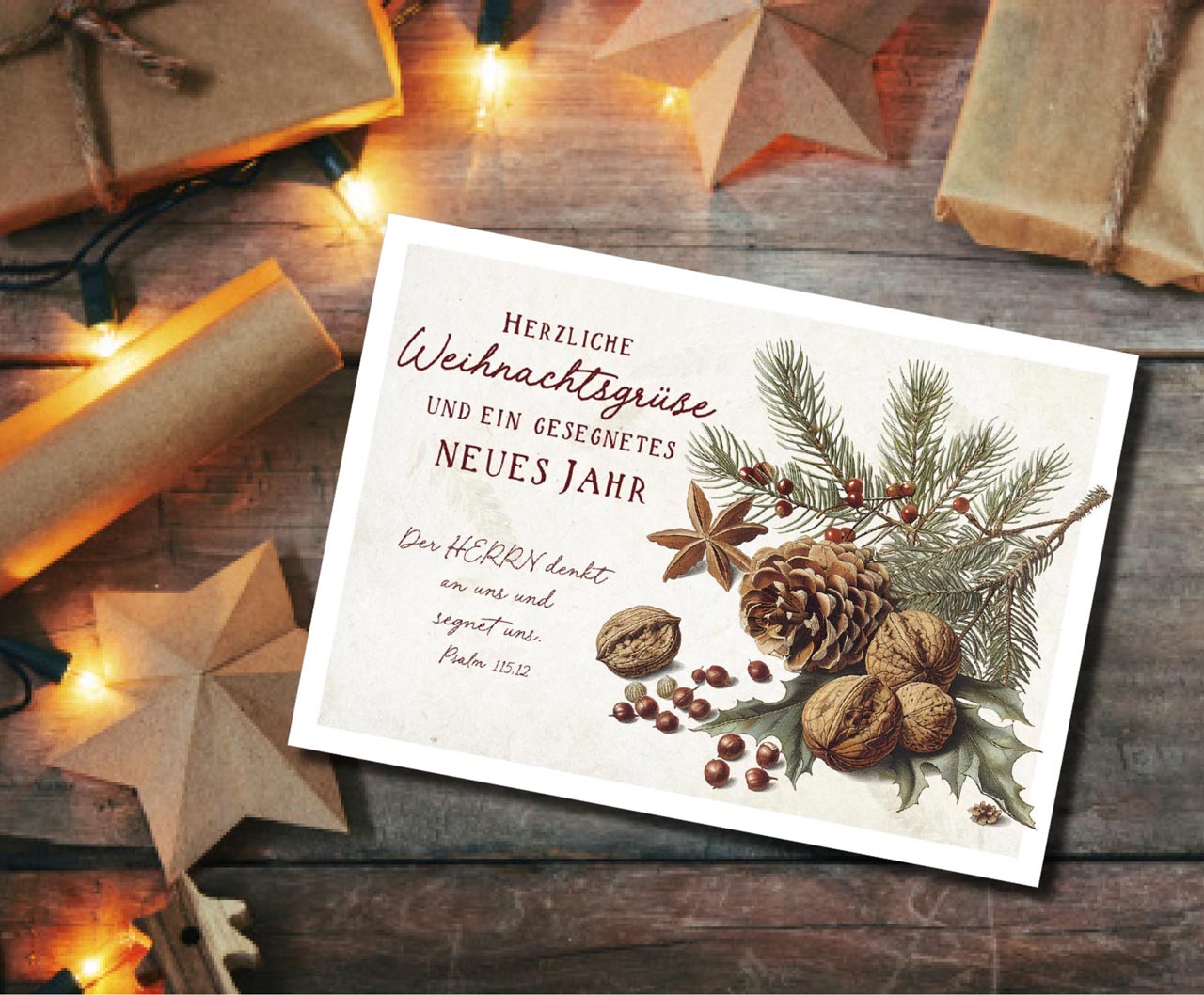 Postkarte Weihnachtsgrüße