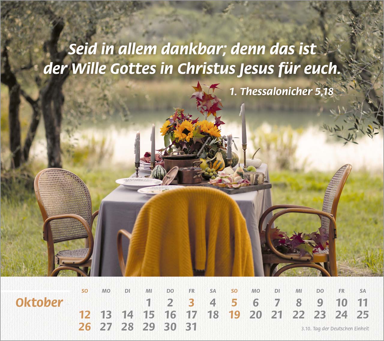 Du bist meine Stärke Großdruck-Tischkalender