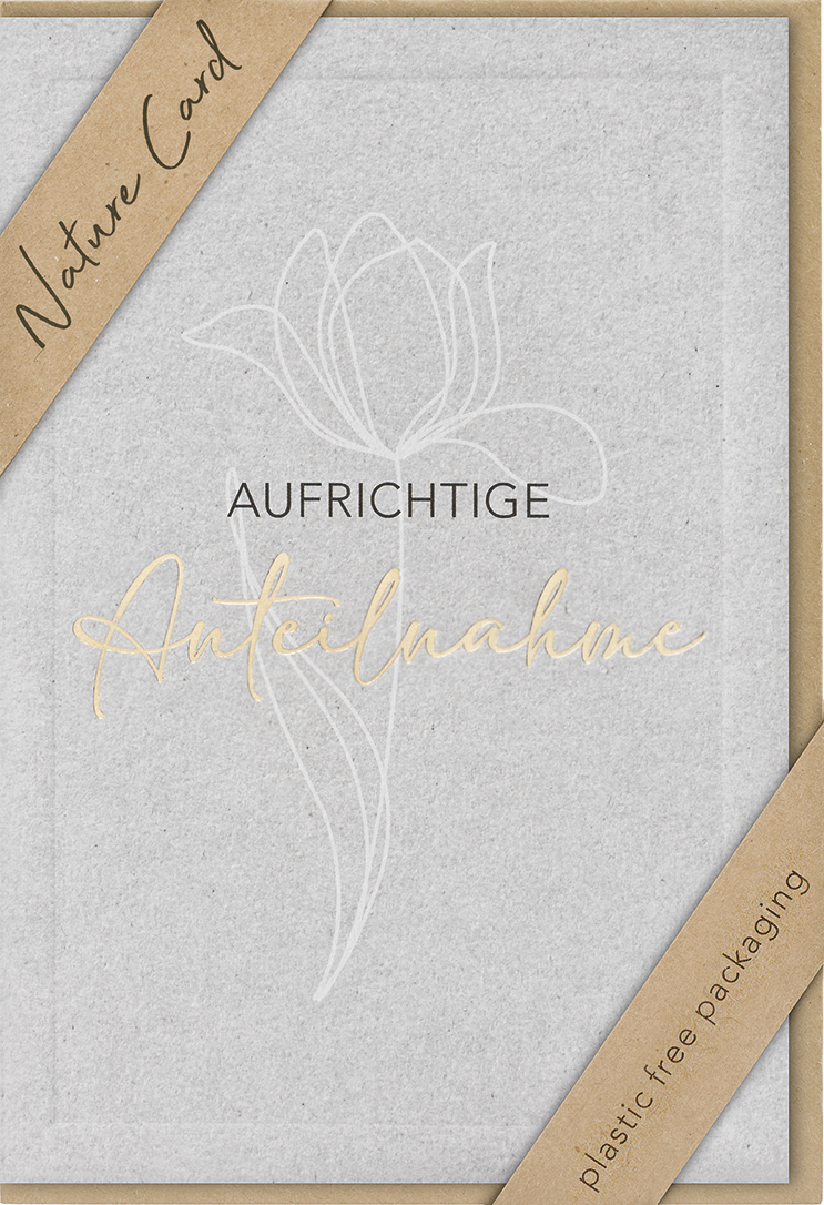 Faltkarte Anteilnahme Tulpe