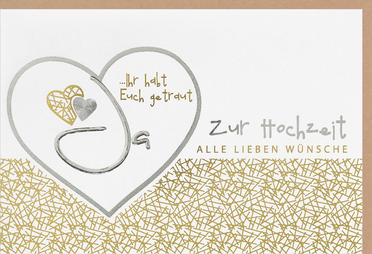 Faltkarte Ja, Ihr habt euch getraut