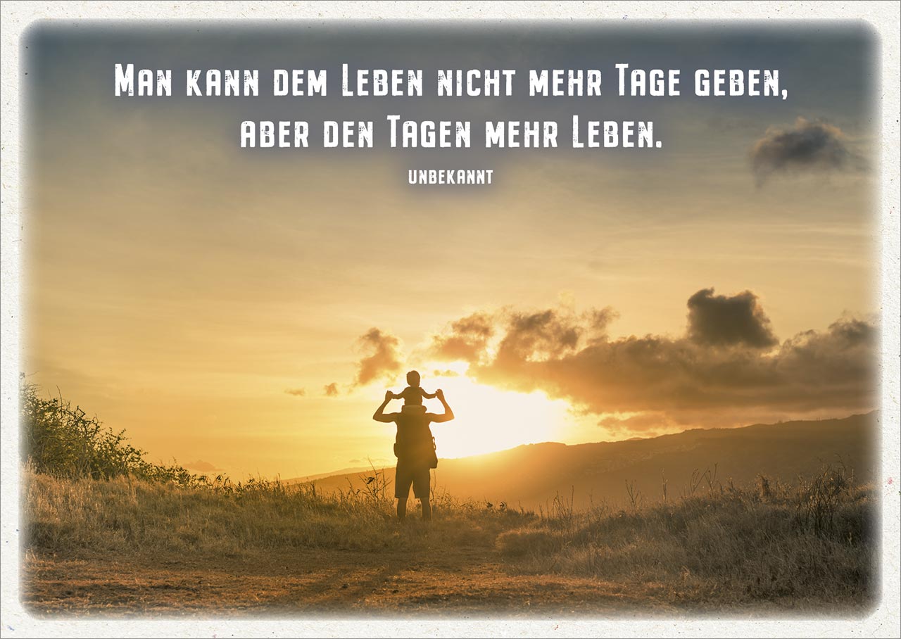 Postkarte Mehr Leben geben