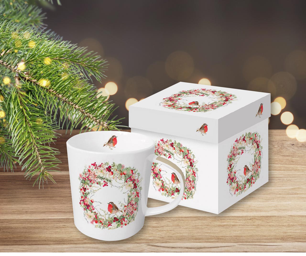 Tasse Weihnachtskranz