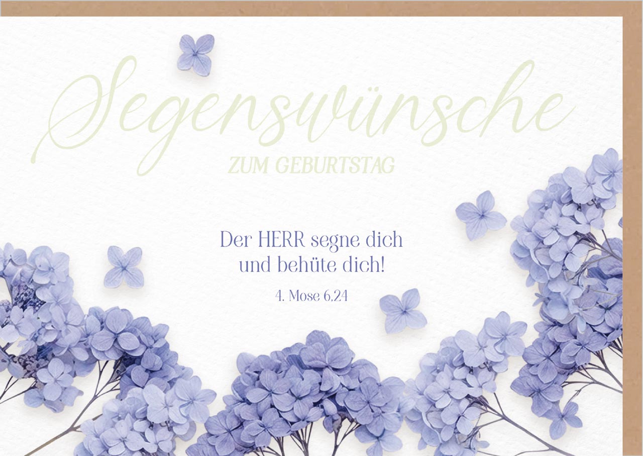 Faltkarte Segenswünsche zum Geburtstag