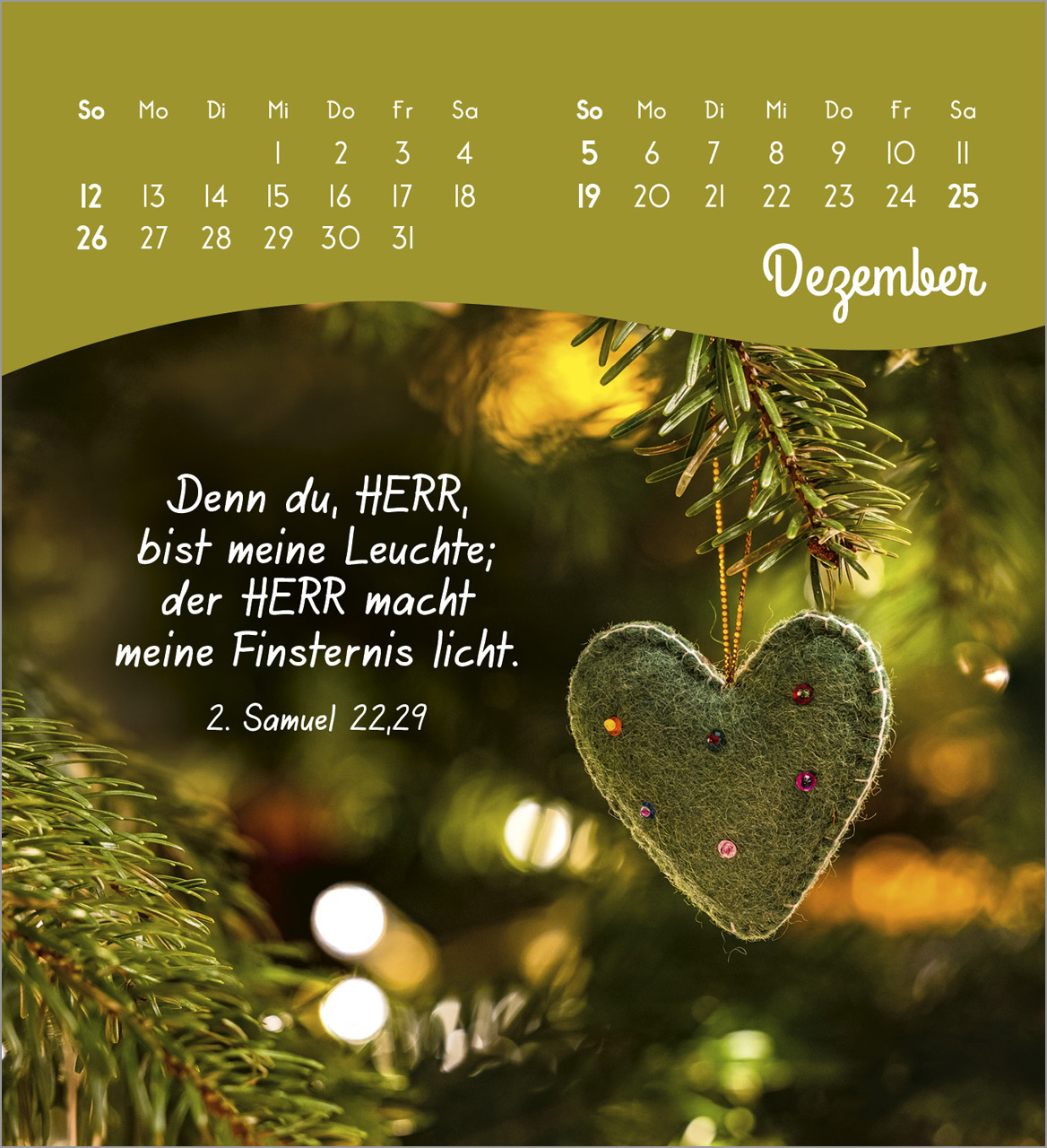 Von Herzen ein glückliches Jahr 2027 – Tischkalender