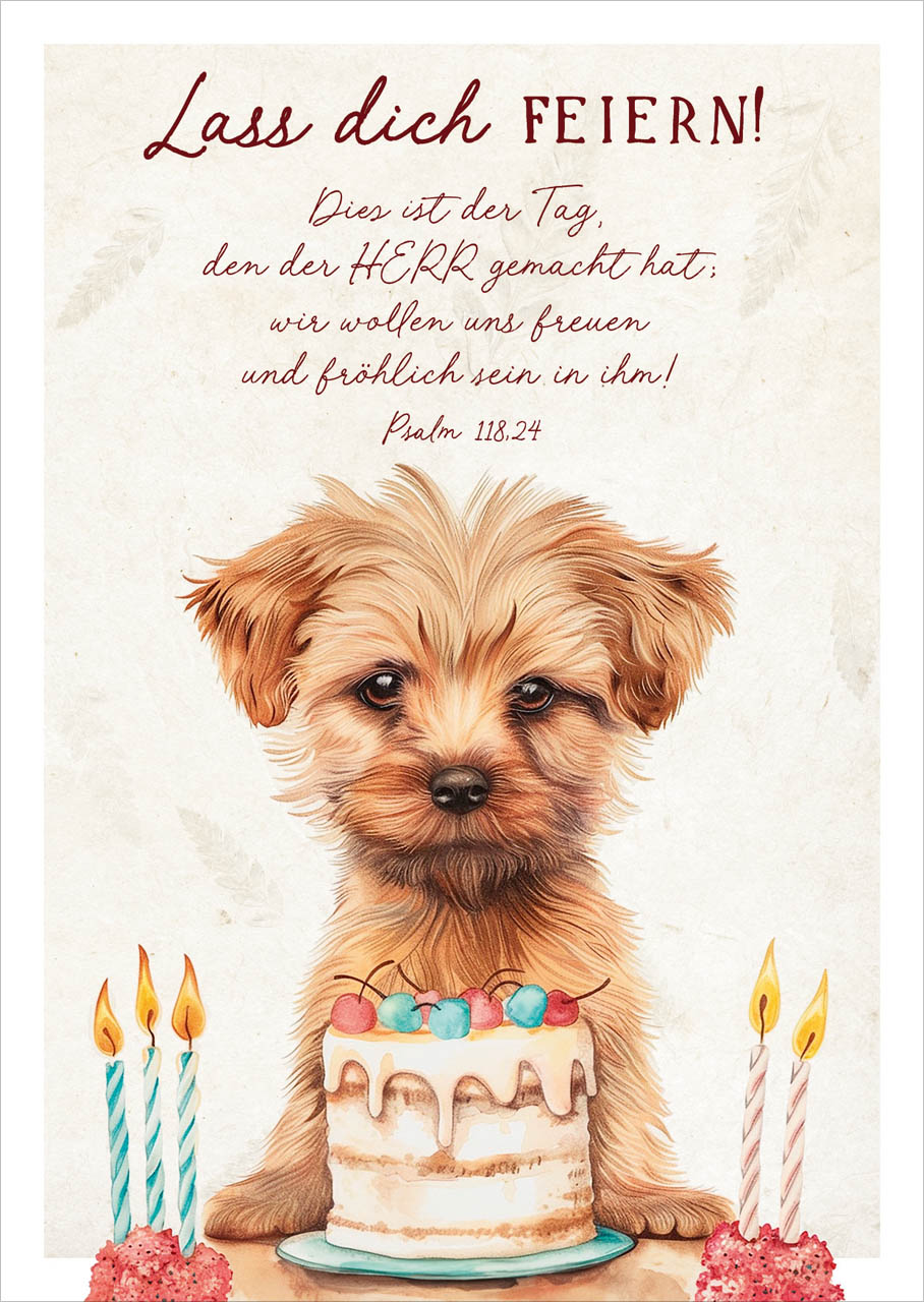 Postkarte niedlicher Hund