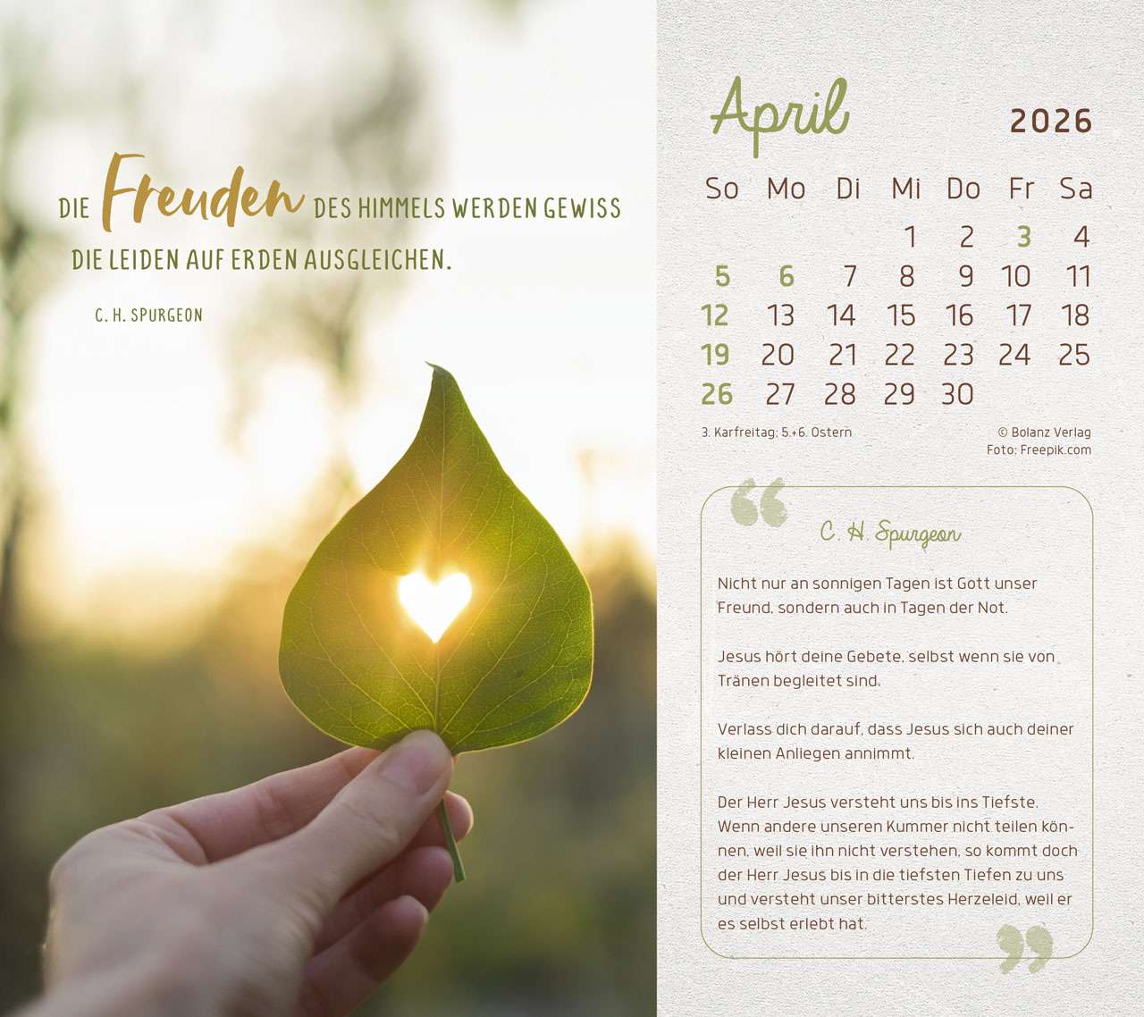 Mit Seiner Kraft 2026 - Tischkalender