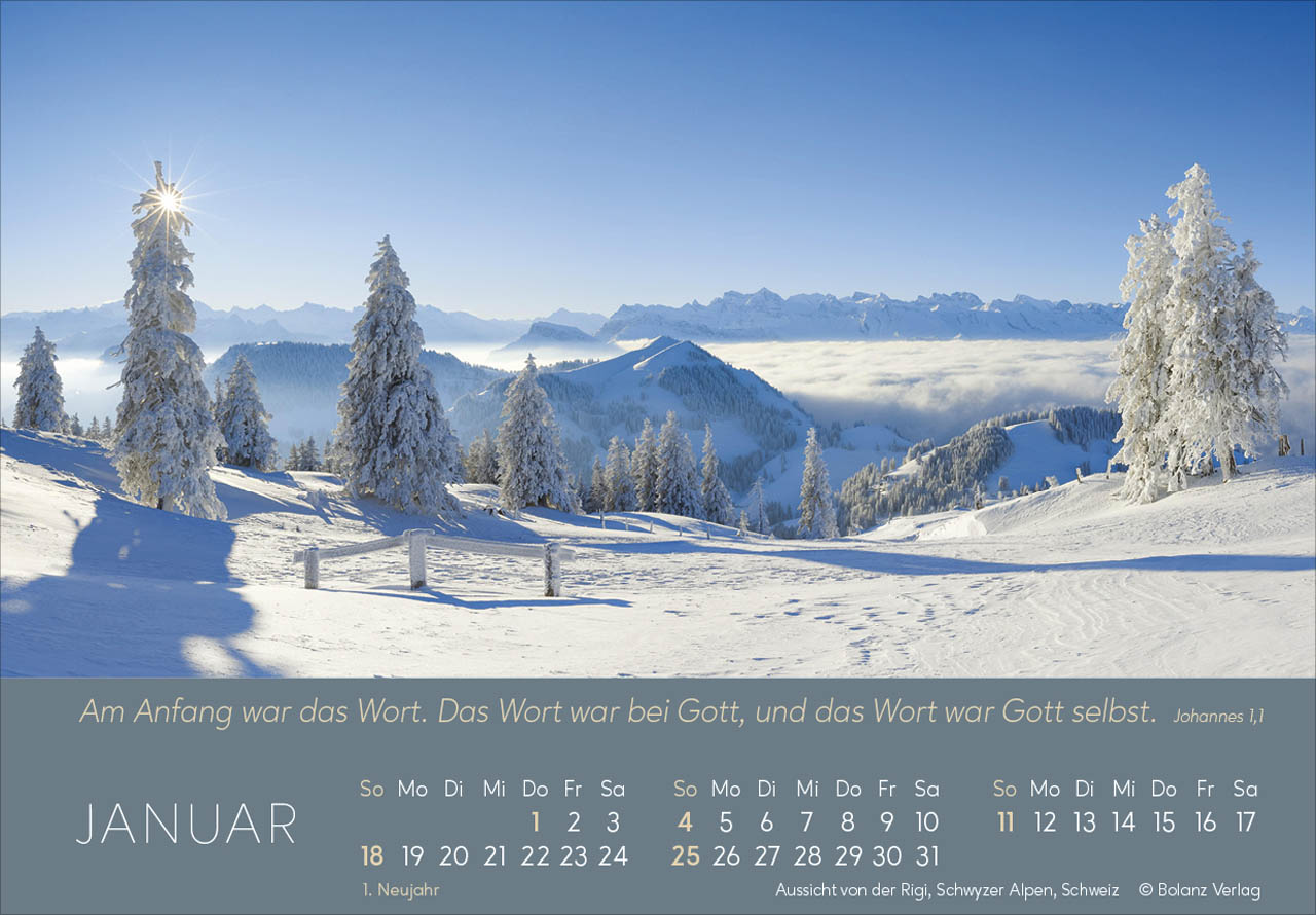 Ewigkeit in Herzen 2026 - Panoramakalender