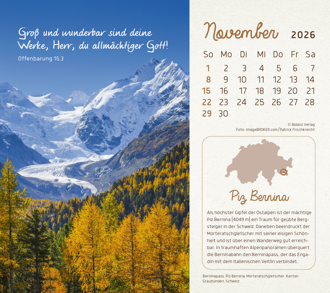 Faszinierende Schöpfung 2026 - Tischkalender