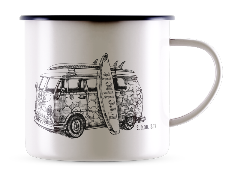 Emaille-Becher Freiheit