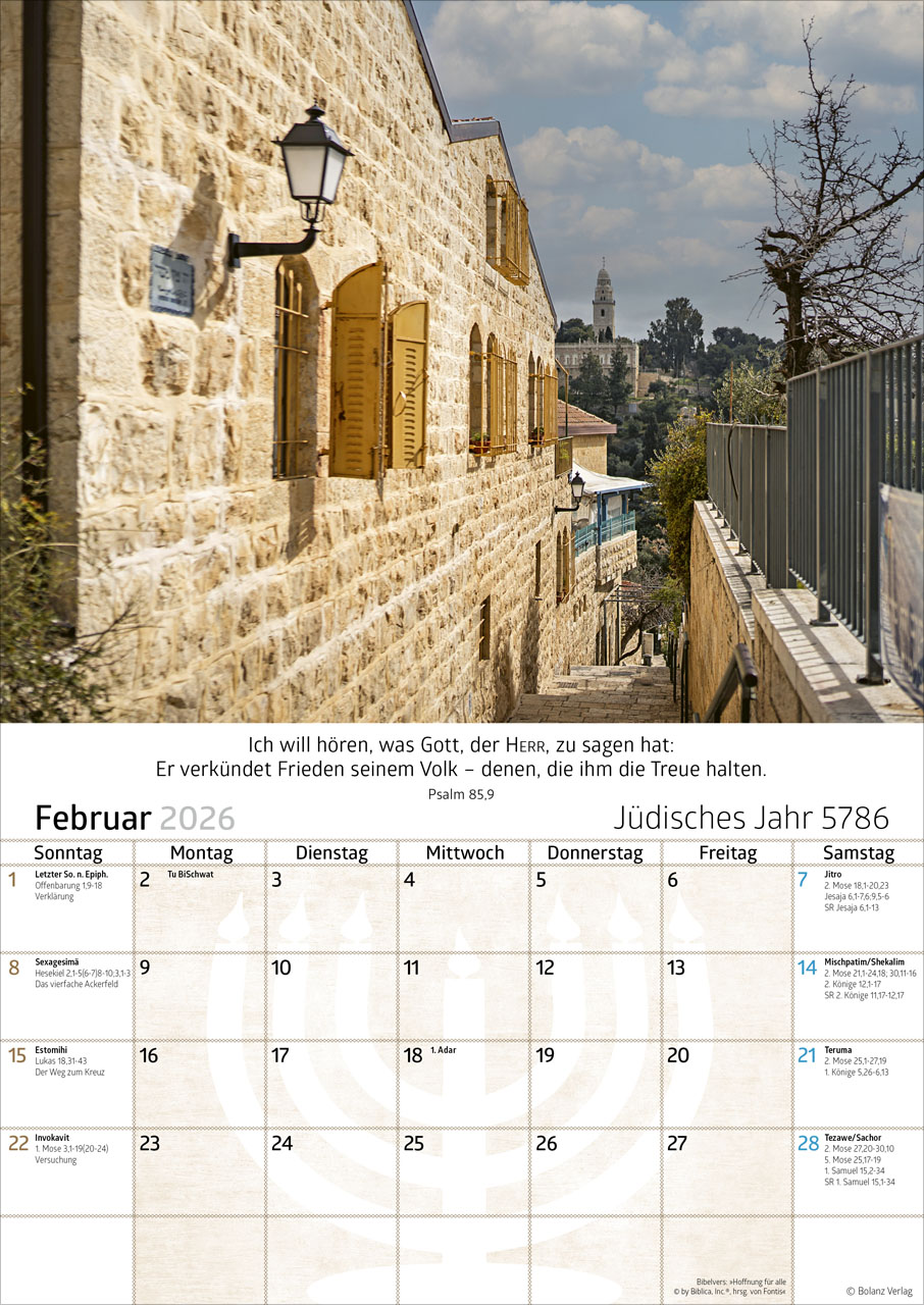 Israel 2026 - Posterkalender