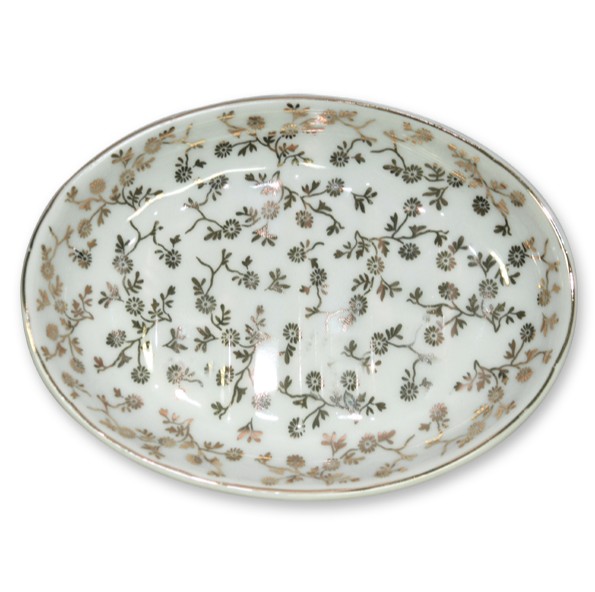 Seifenschale Porzellan gold