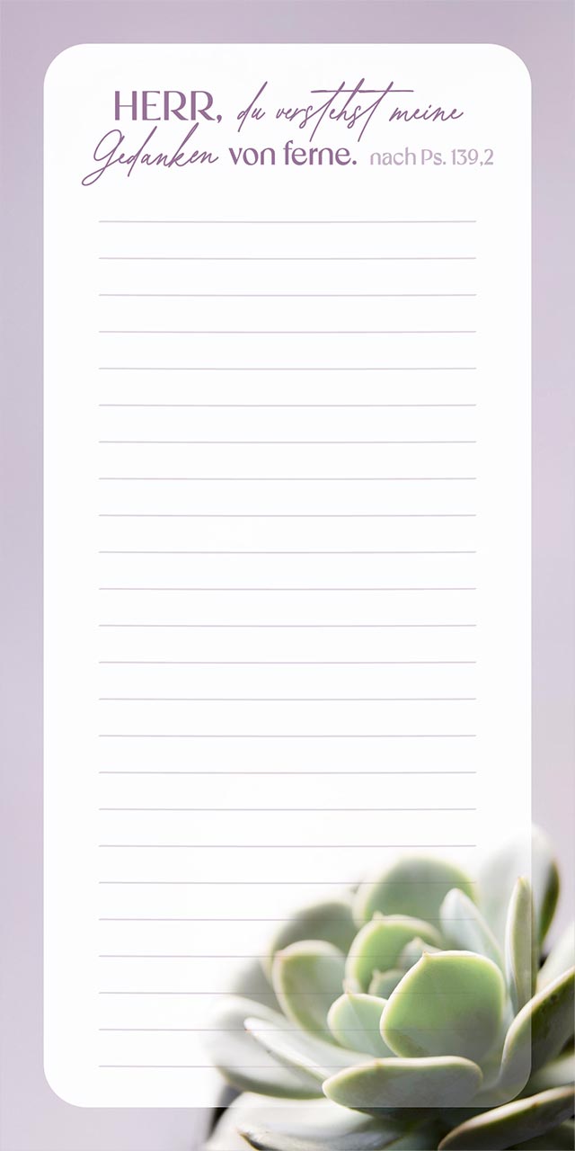 Notizen - Raum für deine Gedanken