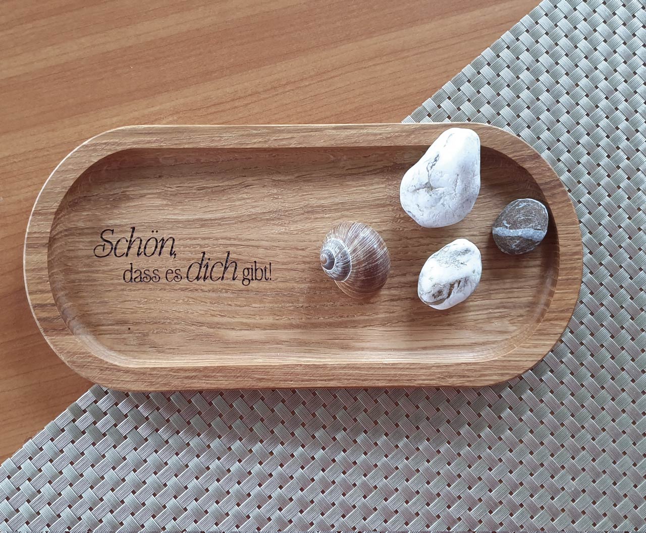 Holztablett Schön, dass es dich gibt!