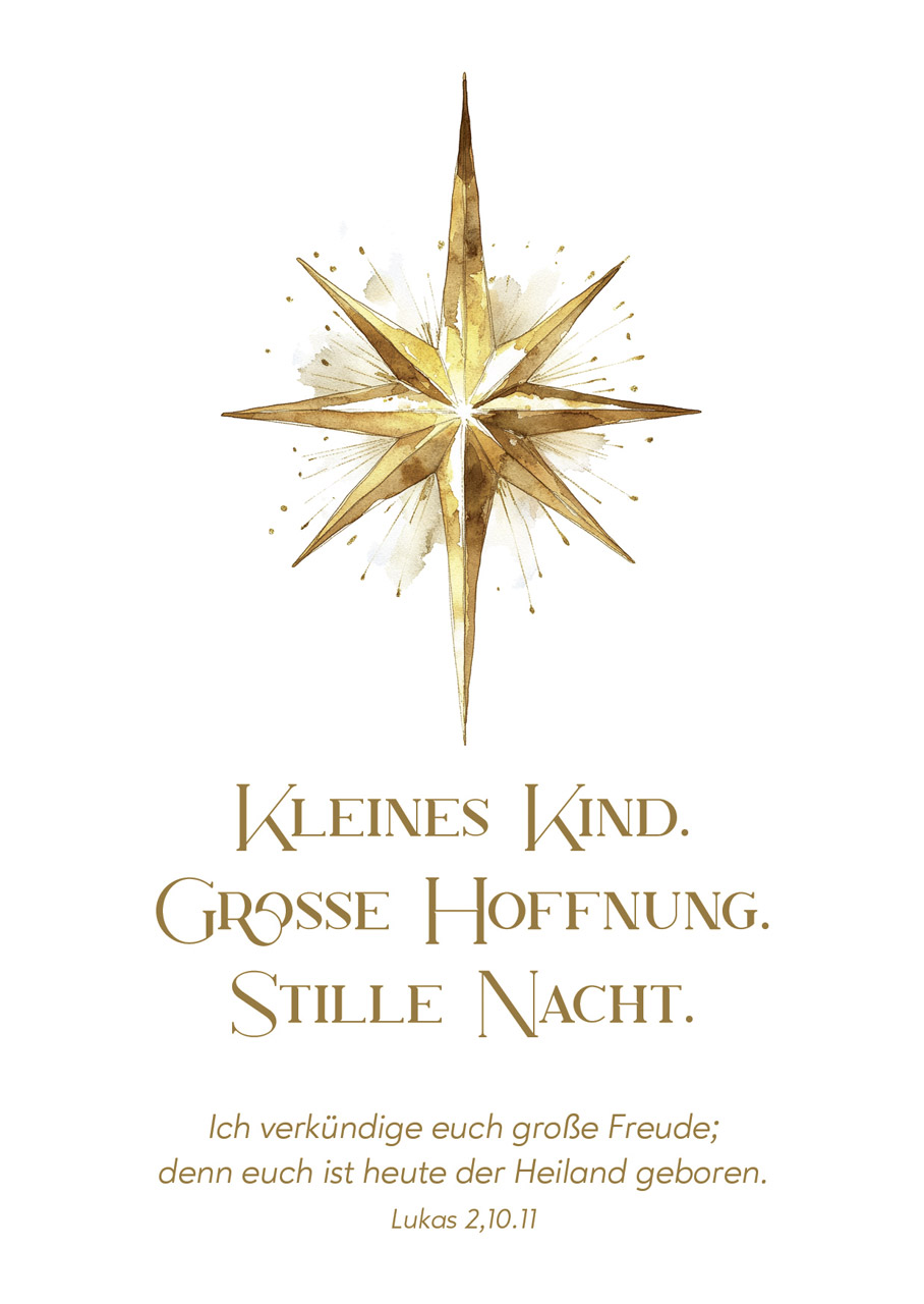 Postkarte Kleines Kind. Große Hoffnung.