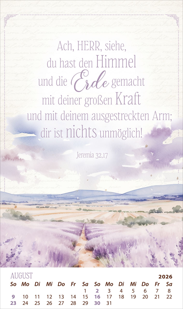 Die Kraft der Worte 2026 - Posterkalender