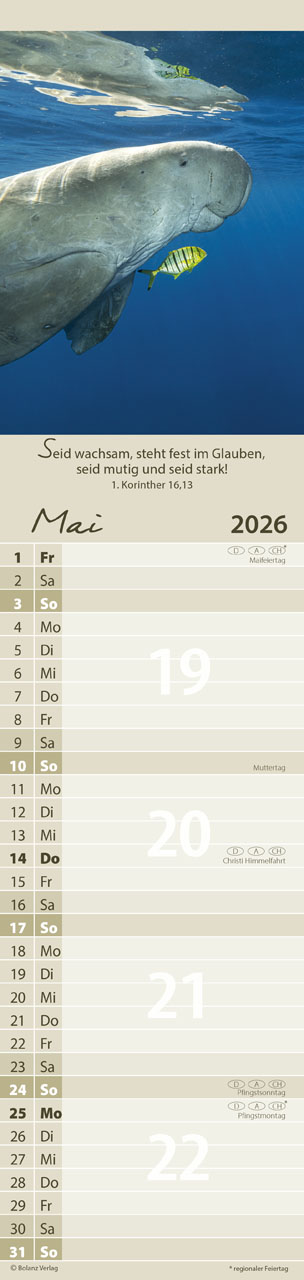 Für Euch 2026 - Streifenterminplaner