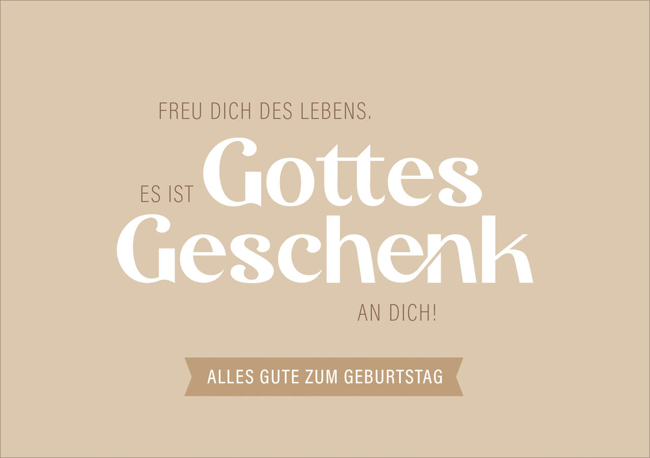 Faltkarte Gottes Geschenk an Dich