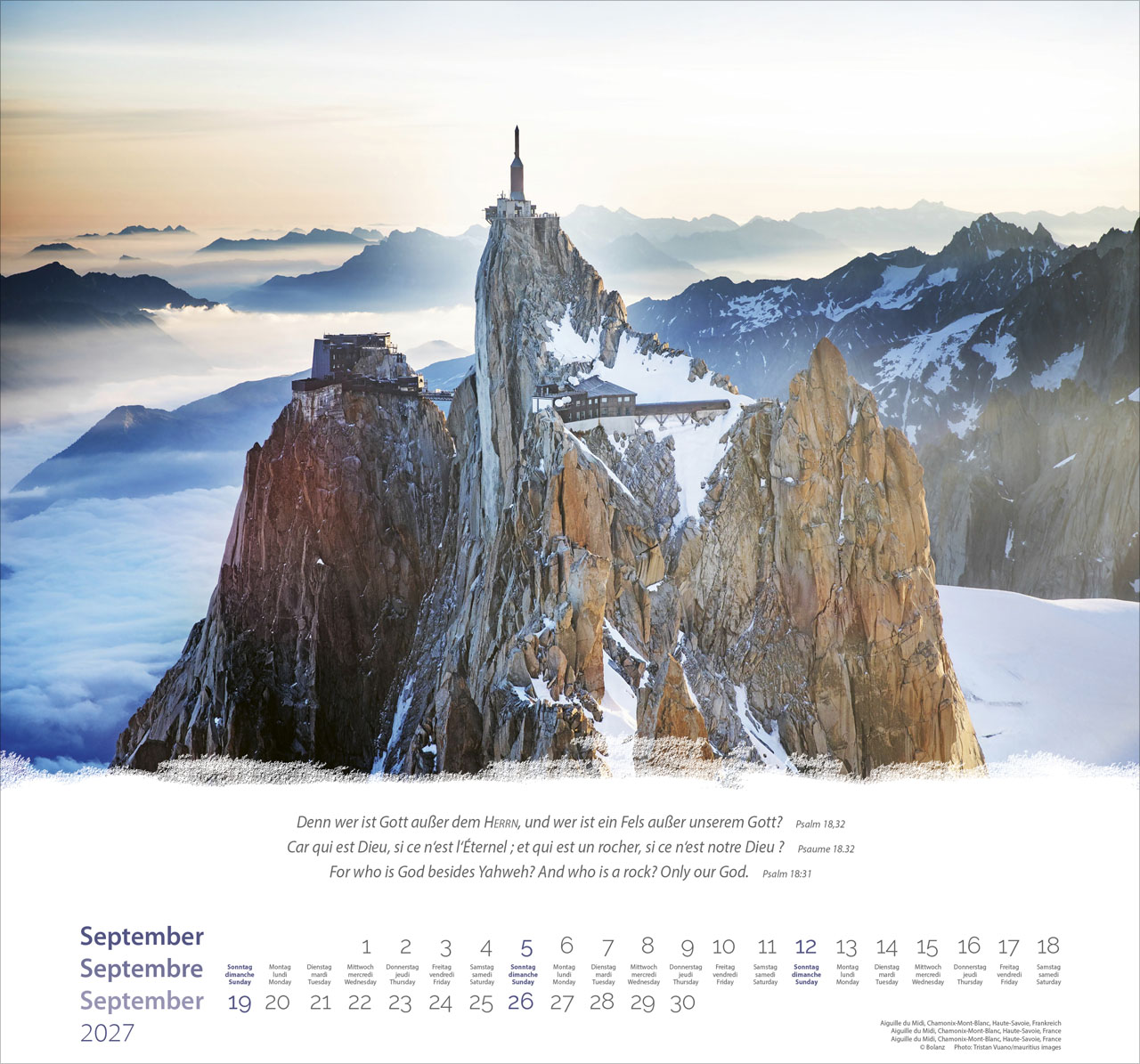 Berge-Montagnes-Mountains 2027 – Wandkalender
