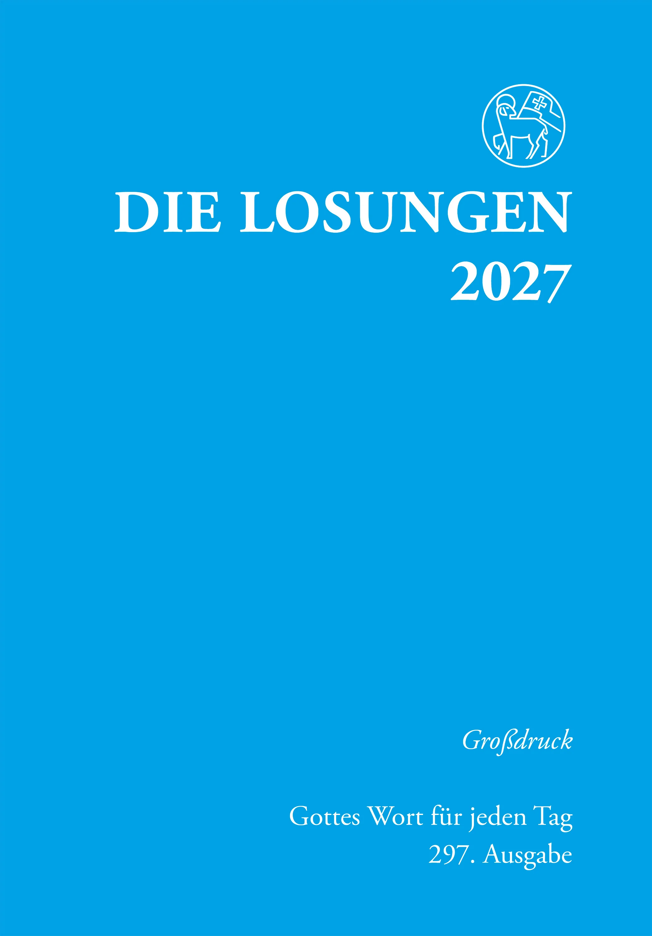Losungen 2027 hellblau, Großdruck