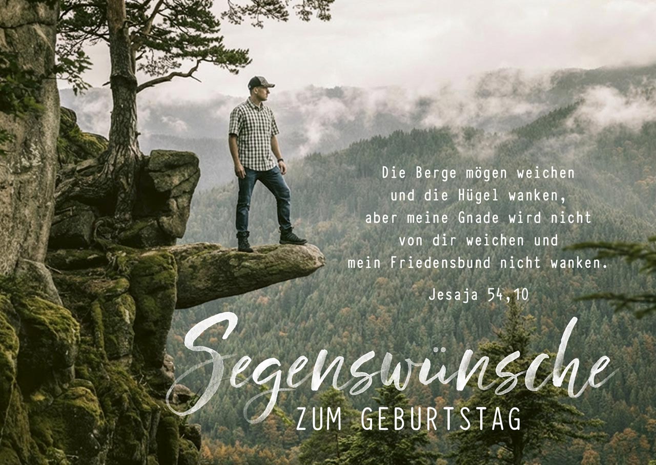 Postkarte Segenswünsche zum Geburtstag