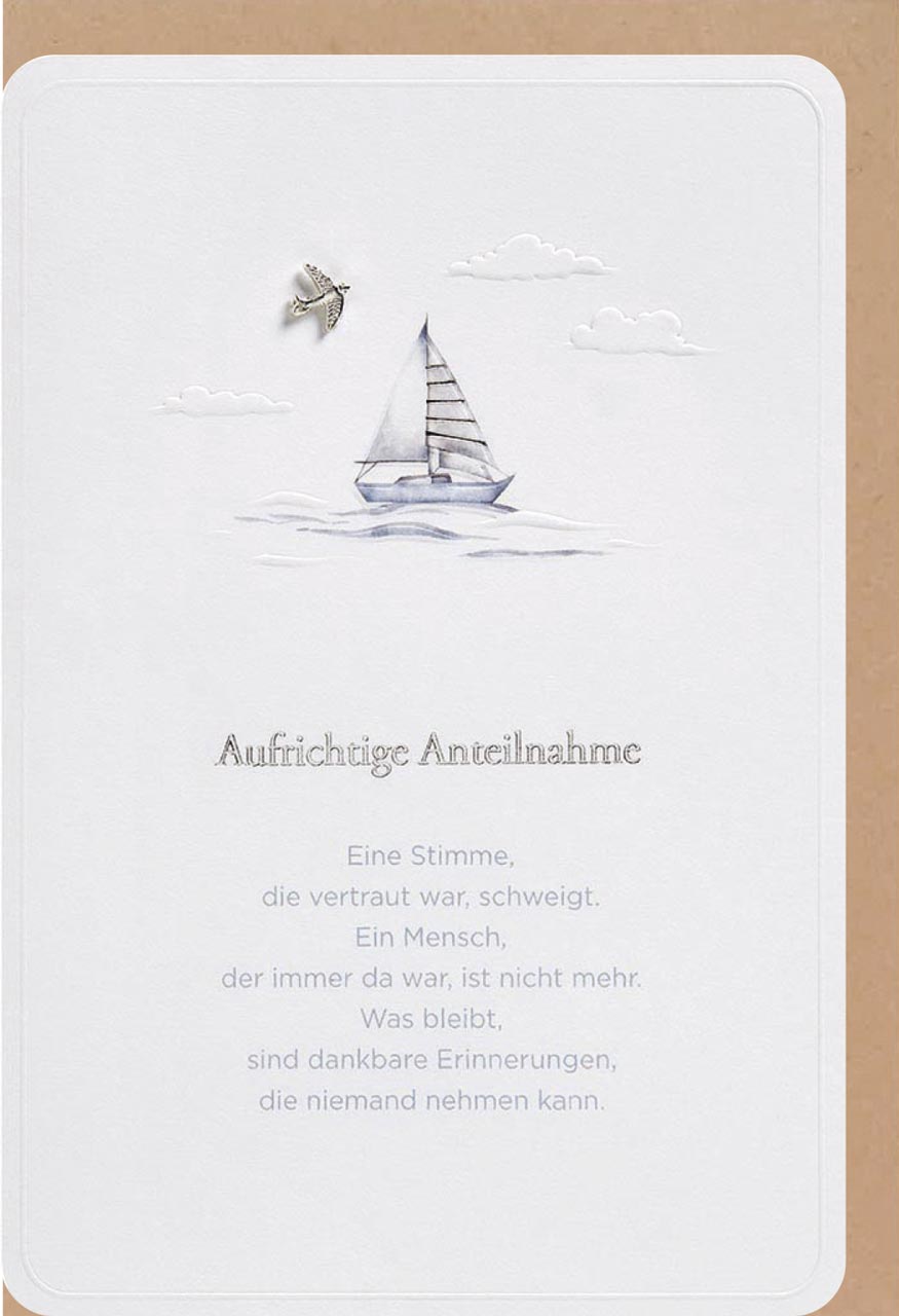 Faltkarte Aufrichtige Anteilnahme