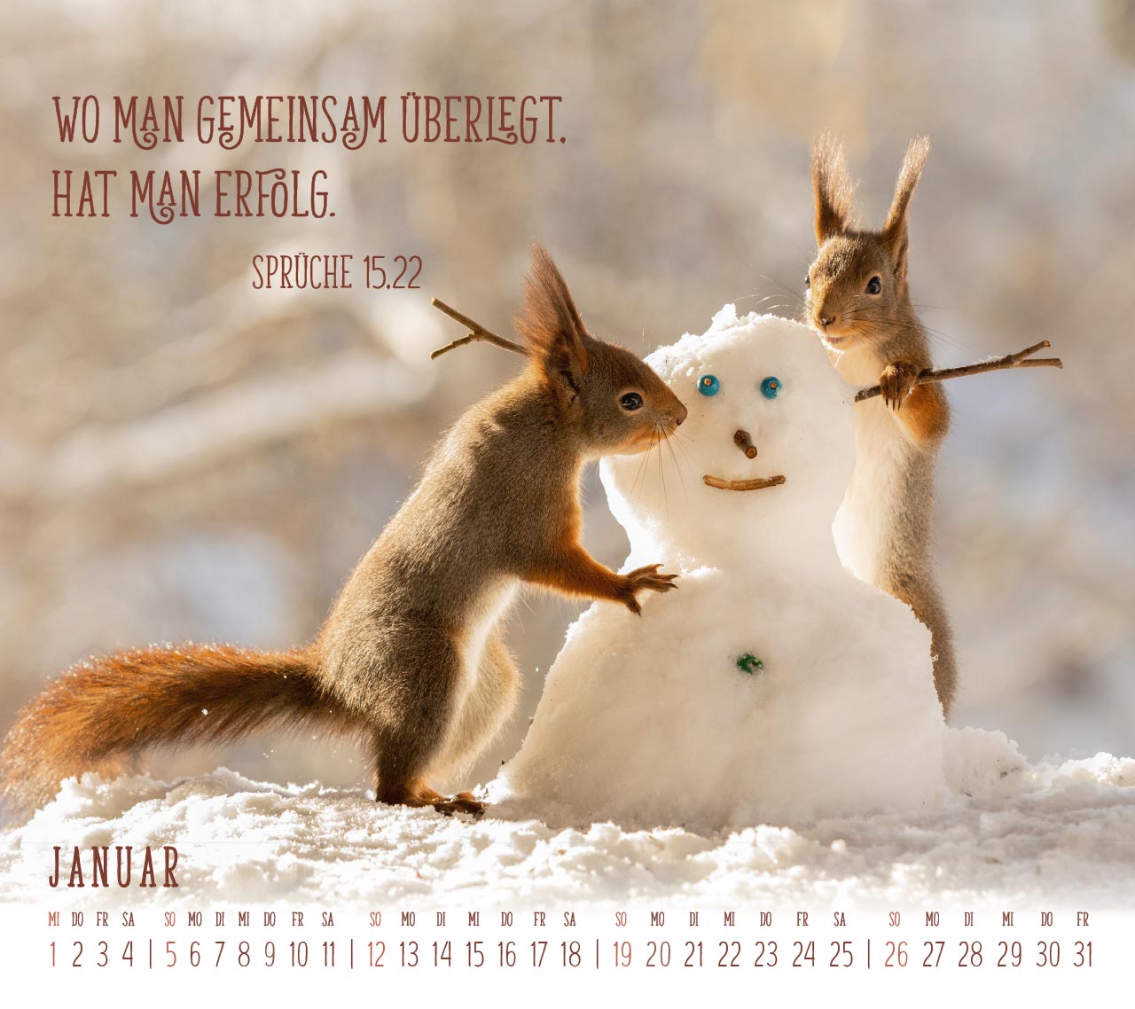 Du sorgst für mich - Eichhörnchen Kalender