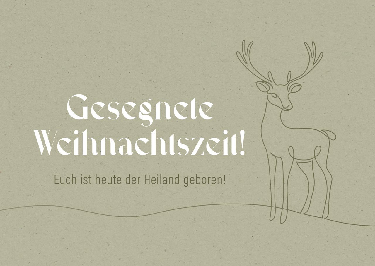 Postkarte Gesegnete Weihnachtszeit!