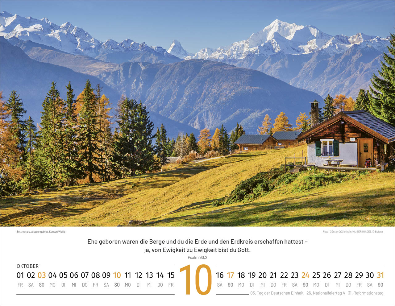 Schweiz 2027 - Wandkalender