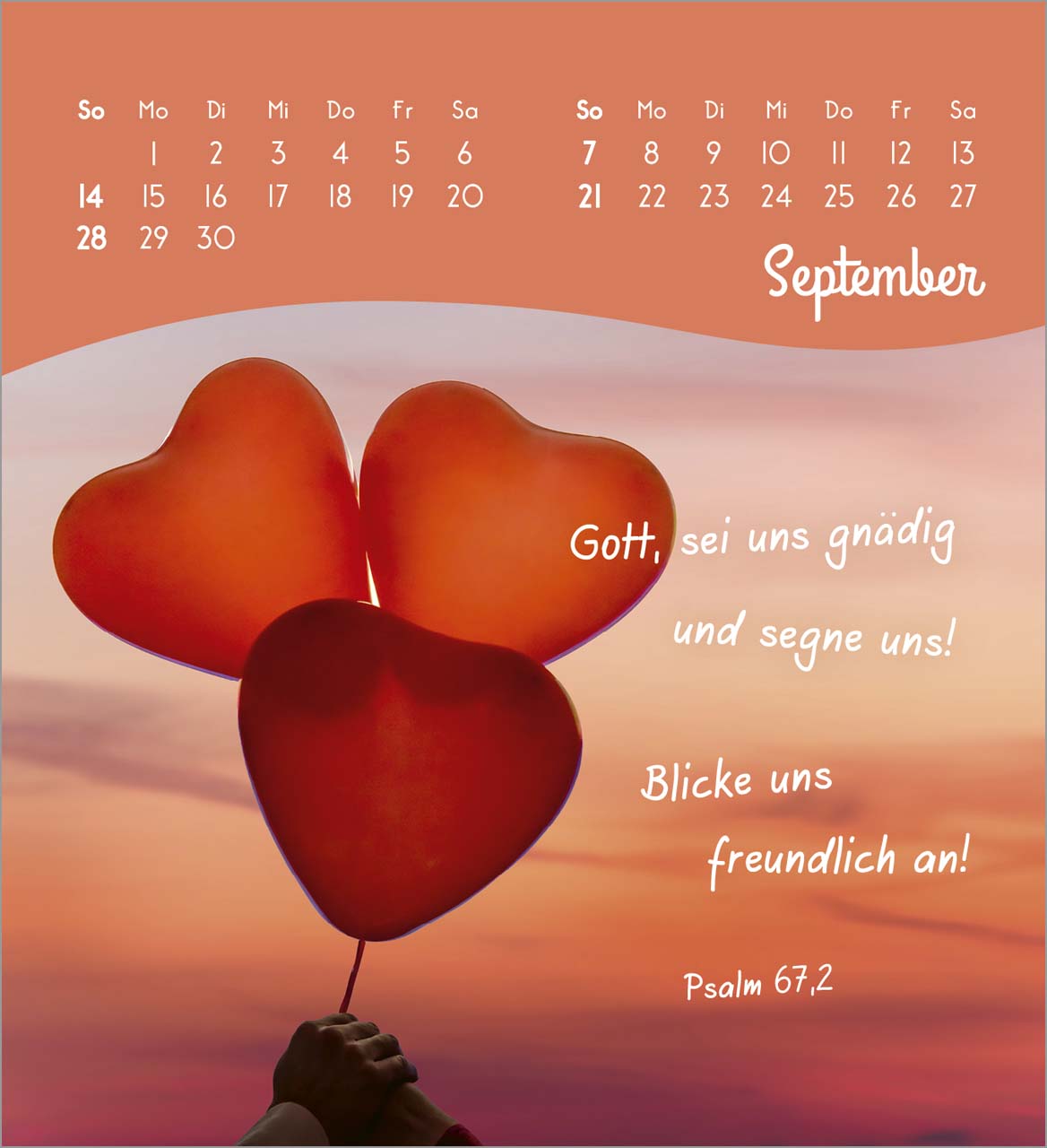 Von Herzen ein glückliches Jahr Tischkalender