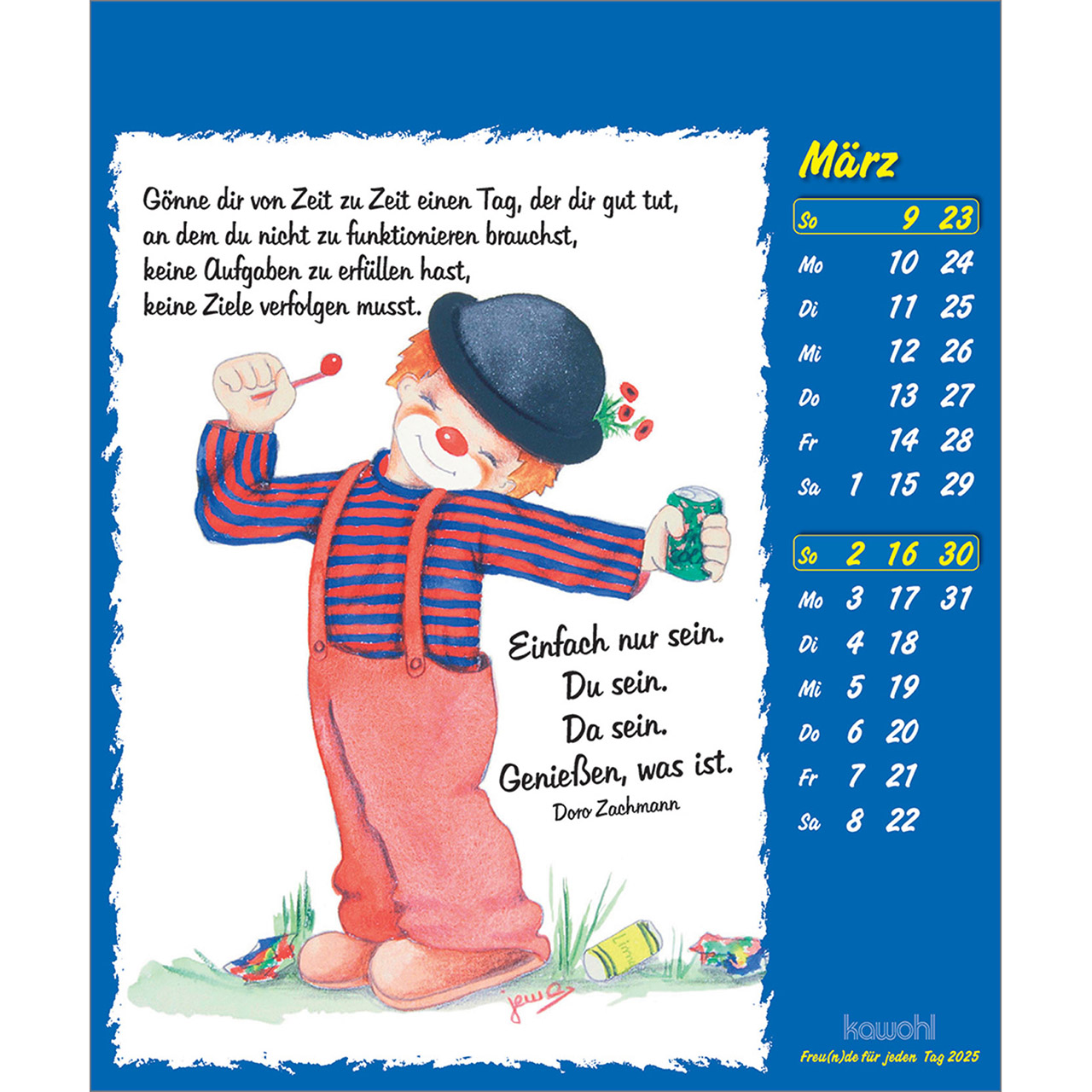 Freu(n)de für jeden Tag 2025 - Clown-Kalender