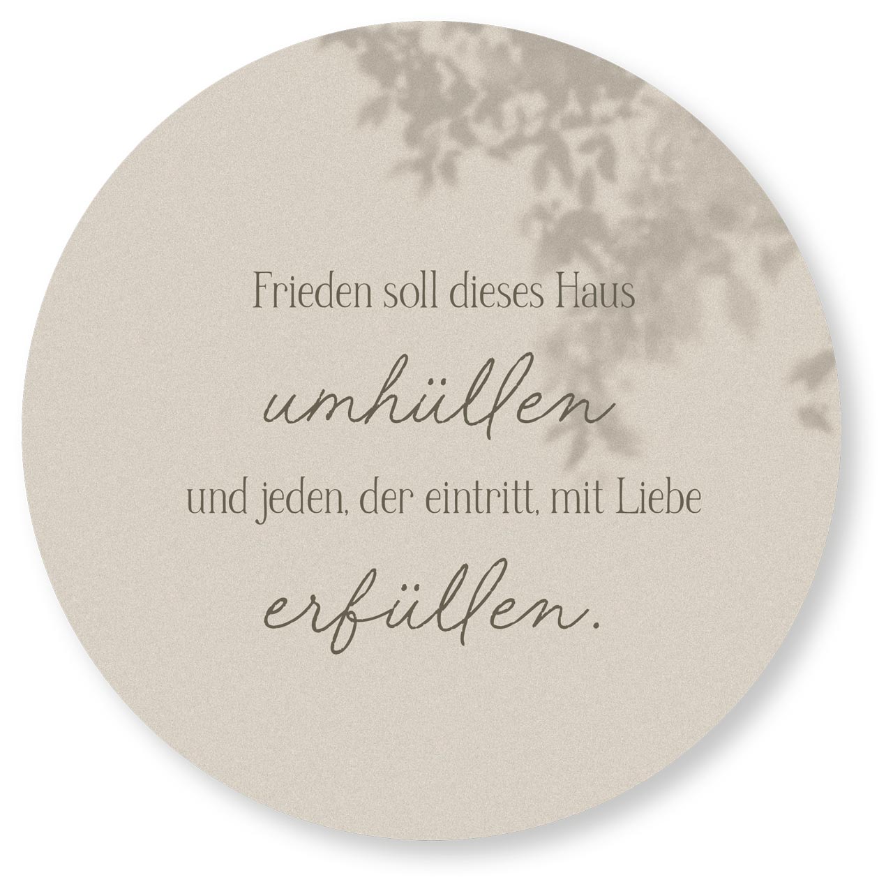 Wandschmuckbild Frieden 25 cm