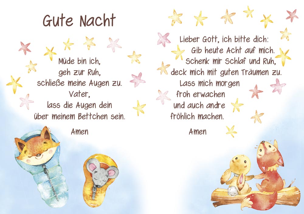 Grußheft  mit Kindergebeten