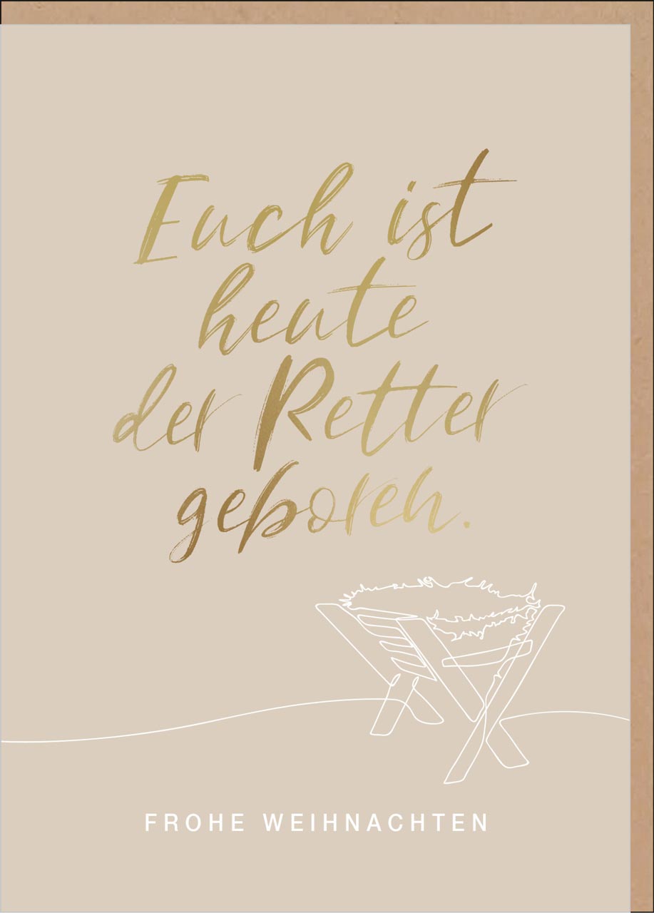 Faltkarte Frohe Weihnachten Krippe