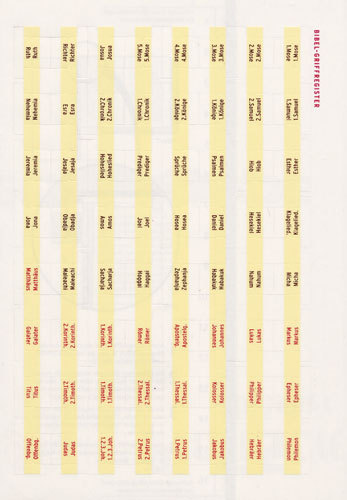 Bibel-Griffregister für alle Ausgaben ohne Apokryphen