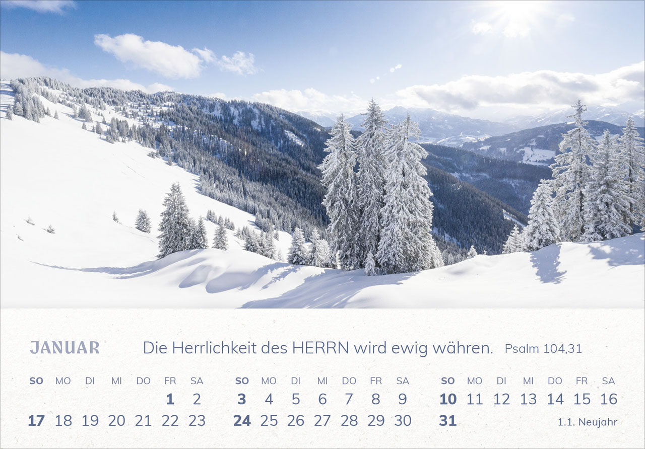 Mini-Panorama 2027 – Panorama-Tischkalender