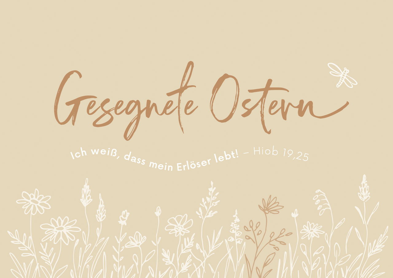 Postkarte Gesegnete Ostern