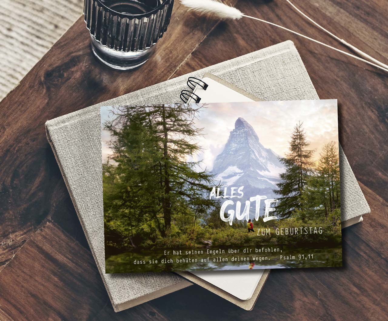 Postkarte mit Natur-Motiv zum Geburtstag