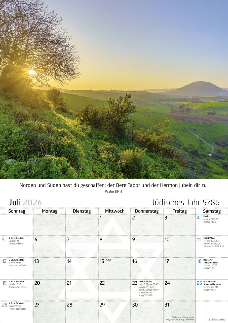 Israel 2026 - Posterkalender