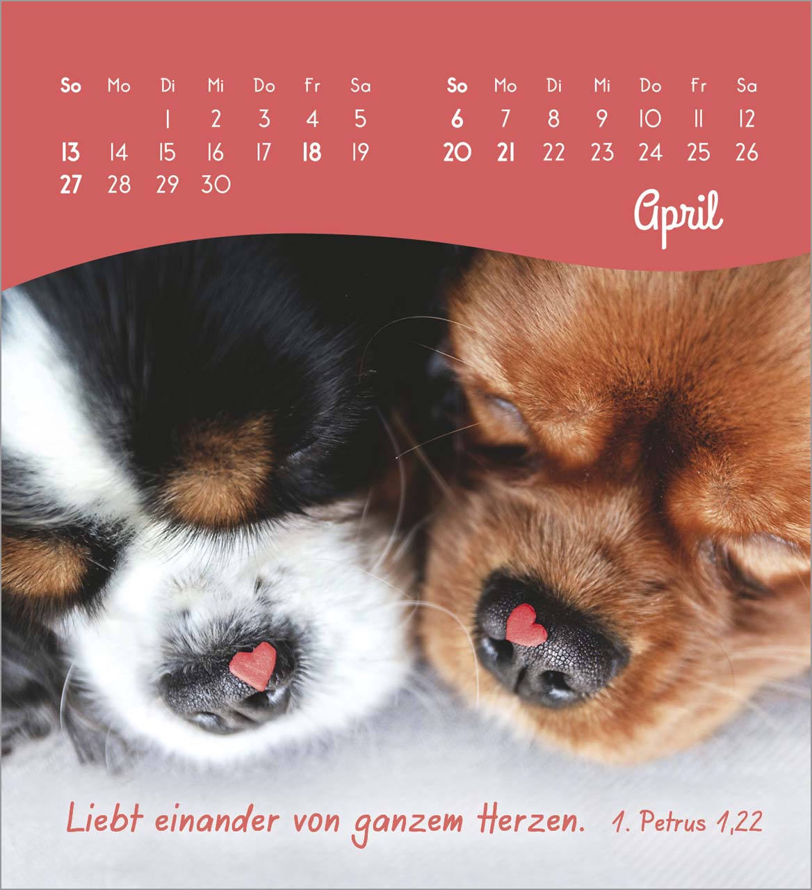 Von Herzen ein glückliches Jahr Tischkalender