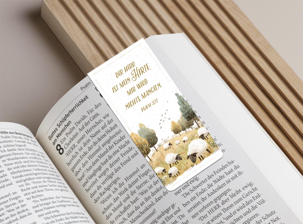 Magnetlesezeichen Schafweide