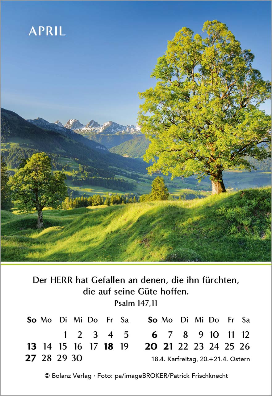 Ein Jahr der Hoffnung Mini-Kalender