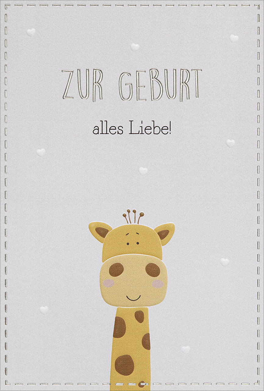 Faltkarte Zur Geburt alles Liebe