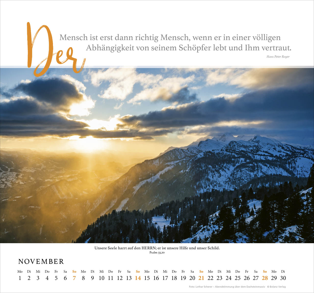 Fels meiner Stärke 2027 – Wandkalender