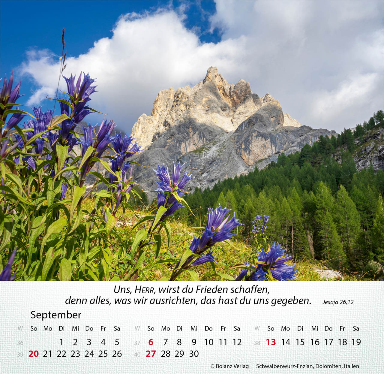 Berge 2026 - Tischkalender Berge 2026 - Tischkalender