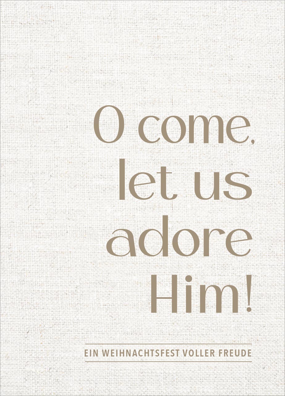 Postkarte O come let us adore Him!